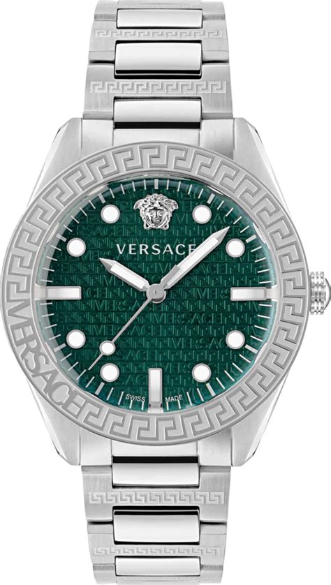 versace watch green face|Versace greca dome green.